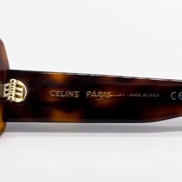 NEW CL50155I 053, CELINE GEOMETRIC HAVANA BROWN EYEGLASSES CELINE - Picture 8 of 9